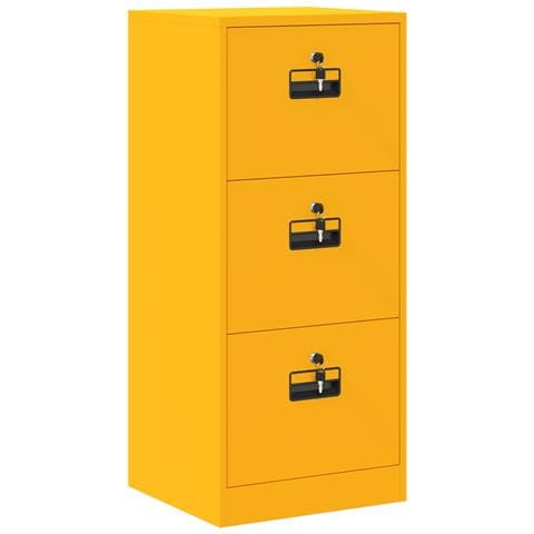 Armadio per File con cassetto Giallo senape 44 x 50 x 106.5 cm - Foto 1