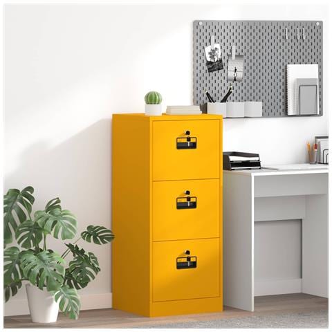 Armadio per File con cassetto Giallo senape 44 x 50 x 106.5 cm - Foto 2