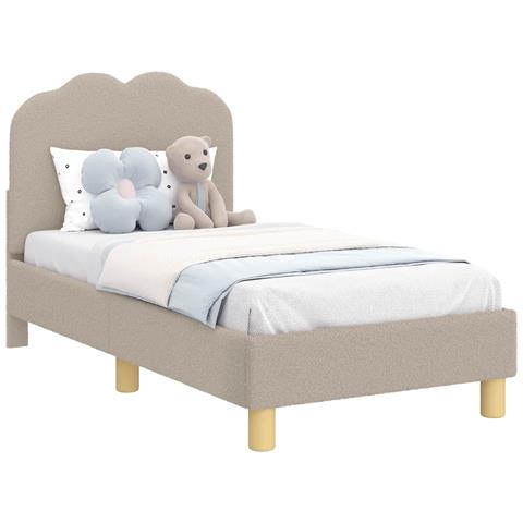 Struttura letto per bambini con testata Grigio chiaro - Foto 1