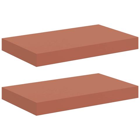 Scaffale da parete 2 pcs Rosso 40 x 23,5 x 4 cm - Foto 1