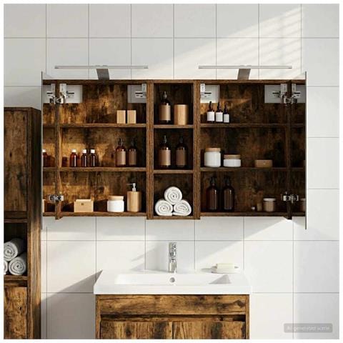 Set di Armadi da Bagno con porta 3 pcs 100 x 10,5 x 60,5 cm - Foto 2