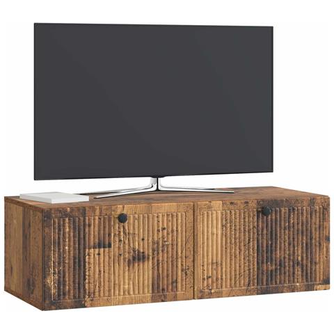 Mobile Porta TV da Muro Legno antico 98 x 41 x 30 cm - Foto 2