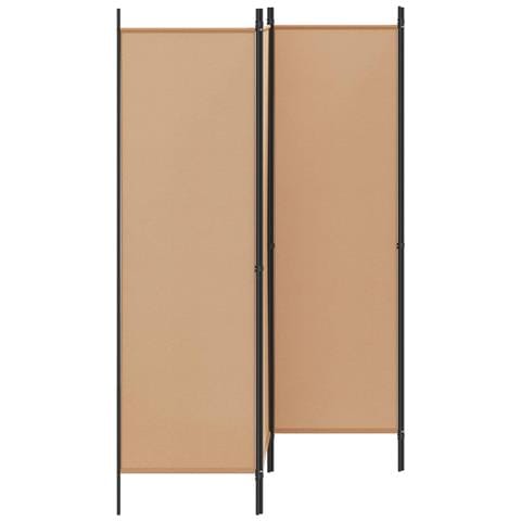 Paravento a 4 Pannelli Beige 200 x 180 cm Tessuto - Foto 2