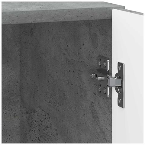 Armadio da Notte 2 pcs Grigio Cemento 43 x 34,5 x 47 cm - Foto 9
