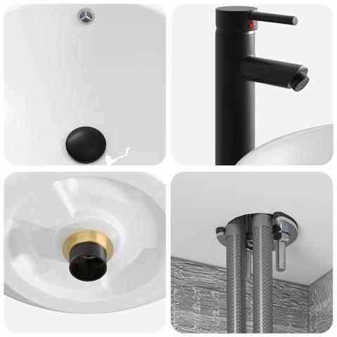 Set di mobili per il bagno 2 pz Sonoma grigio - Foto 10