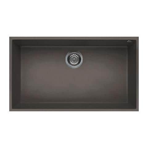 Lavello Quadra 130 Keratek Plus Sottotop 76x44 cm 1 vasca Colore Dove Grey 93 - Foto 1