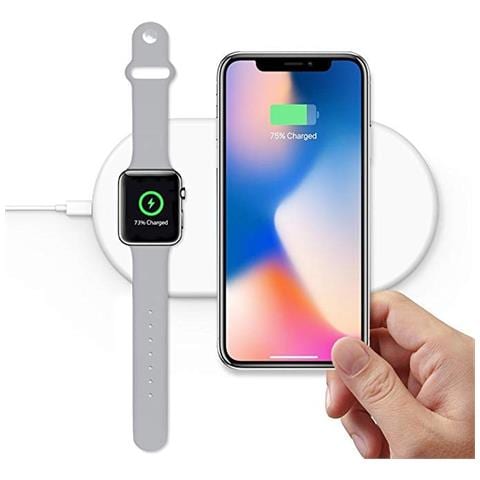 Caricatore Wireless Qi 2 Posizioni Bianco - Foto 3