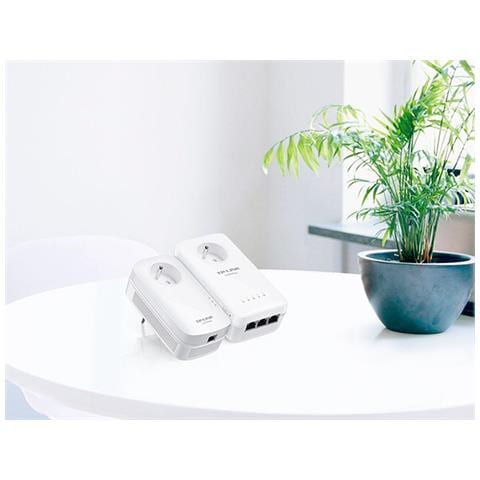 AV1200 1200Mbit / s Collegamento ethernet LAN Wi-Fi Bianco 2pezzo (i) adattatore di rete powerline - Foto 3