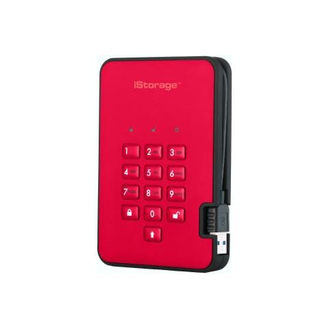 diskAshur 2 500GB Rosso disco rigido esterno - Foto 3