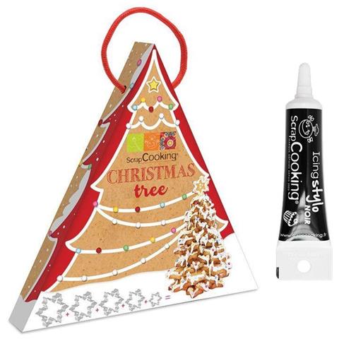 Box Il Mio Albero Di Natale In Biscotto + Penna Per Glassa Nera - Foto 1