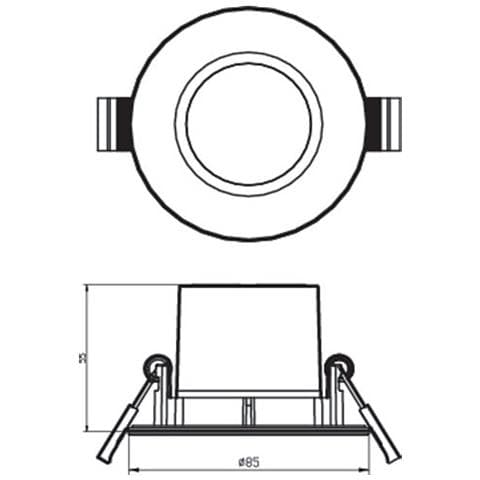 Downlight Led Dimmerabile 5.5w Sparkle Foro Ø 70 Mm Bianco Caldo 2700k Nickel 55xø85 Mm Pc - Foto 1