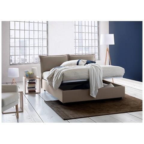 TALAMO ITALIA Letto Singolo Carla Letto Contenitore Con Rivestimento In Tessuto 100% Made In Italy Apertura Frontale Adatto Per Materasso Cm 90x200 Tortora OG12344 TALAMO ITALIA Letto Singolo Carla Letto Contenitore Con Rivestimento In Tessuto 100% Made In Italy Apertura Frontale Adatto Per Materasso Cm 90x200 Tortora OG12344