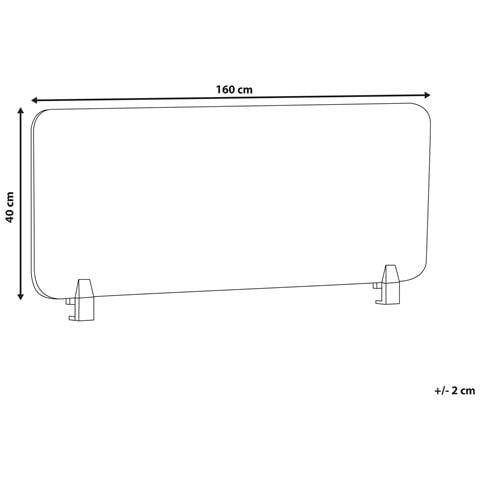 Pannello Divisorio Per Scrivania Giallo 160 X 40 Cm Wally - Foto 8