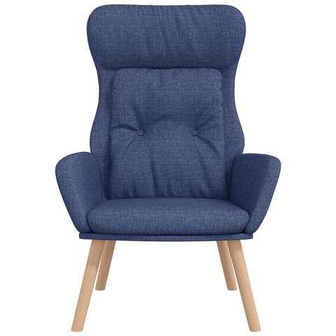 Poltrona Rilassante Blu In Tessuto - Foto 3