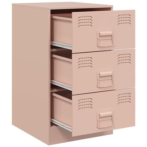 Comodino Rosa 34,5x39x62 cm in Acciaio - Foto 9