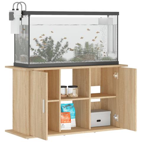Supporto Acquario 101x41x58 Cm Legno Multistrato Rovere Sonoma - Foto 2