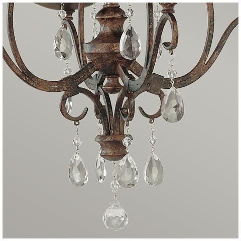 Lampadario Contemporaneo Chateau Acciaio Bronzo Moka Cristallo 4 Luci E14 - Foto 4
