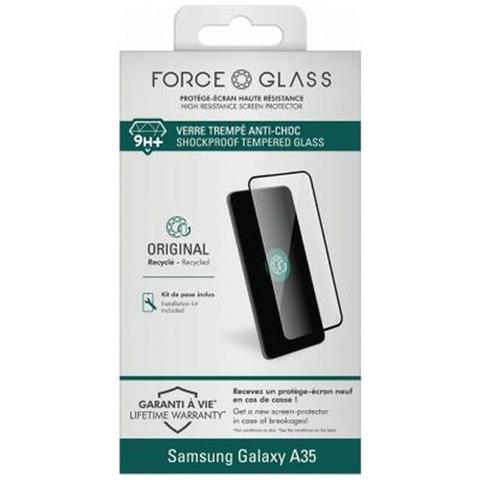 Salvadisplay Per Galaxy A35 In Vetro Temperato 2,5d 9h+ Oleofobico, Nero Transparente - Foto 3