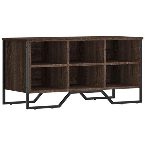 Scarpiera Rovere Marrone 90x38x45,5 cm in Truciolato - Foto 2