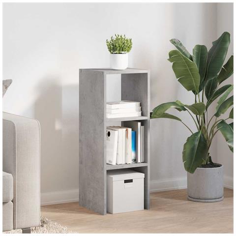 Libreria Impilabili Grigio Cemento 30x30x80cm Legno Multistrato - Foto 3