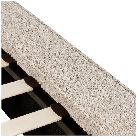 Letto Bouclé Mirande 160 X 200 Cm Tortora - Foto 8