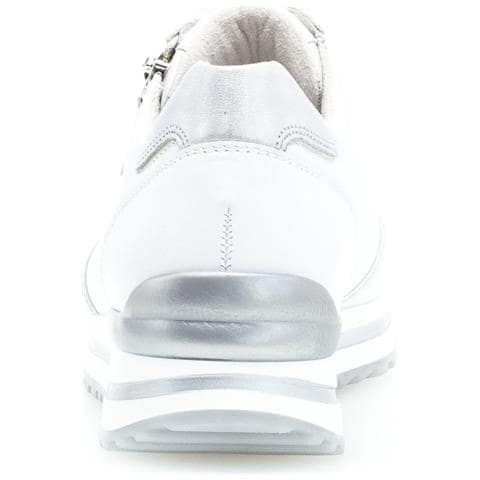 Weiss, Silber (perf) Casual Closed Sport Shoe Sneakers Pelle Scarpe Donna Bianco Eu 41, 26528-50 - Foto 3
