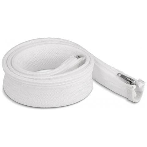 Manicotto intrecciato con cerniera lampo resistente al calore 1 m x 30 mm bianco - Foto 1