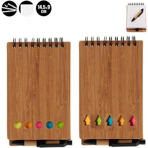 Pack 2 Notebooks Bambu Boli E Post-its 14,5x9cm S2 - Foto 1