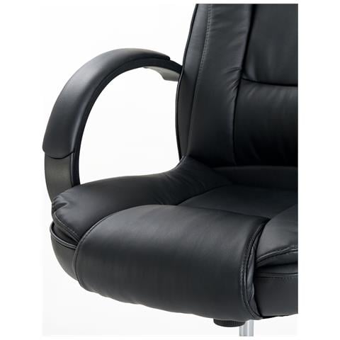 Poltrona Da Ufficio Presidenziale Ergonomica In Ecopelle Modello Smoke Con Supporto Lombare - Foto 2