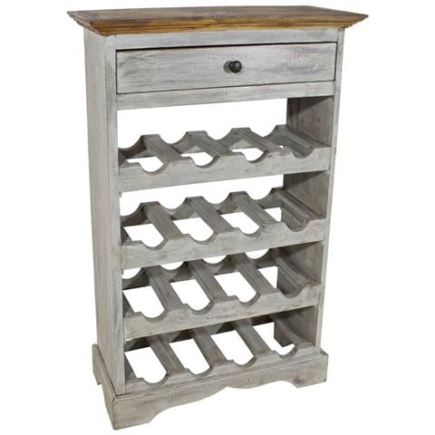 Lusso Casadino -  Portavini In Legno Massello Di Mogano 55x23x85 Cm - Foto 2