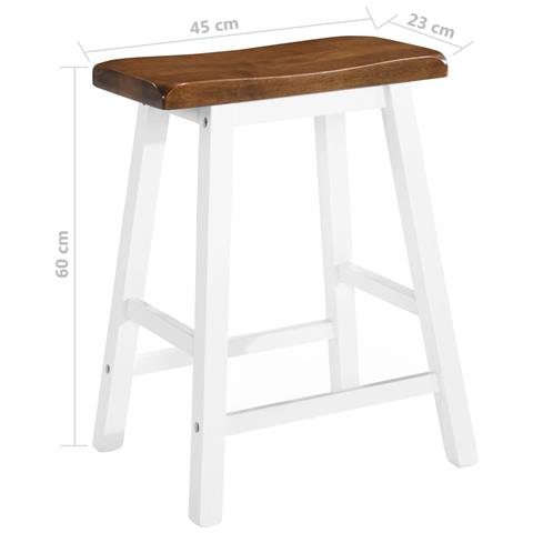 Lusso Casadino -  Sgabelli Da Bar 2 Pz In Legno Massello - Foto 6