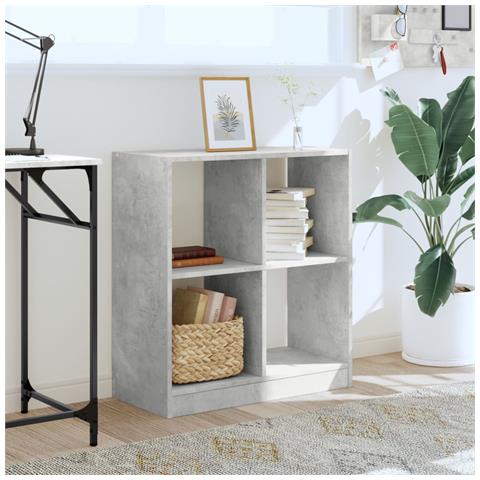 Lusso Casadino - Libreria Grigio Cemento 68,5x32x75 Cm In Legno Multistrato - Foto 2