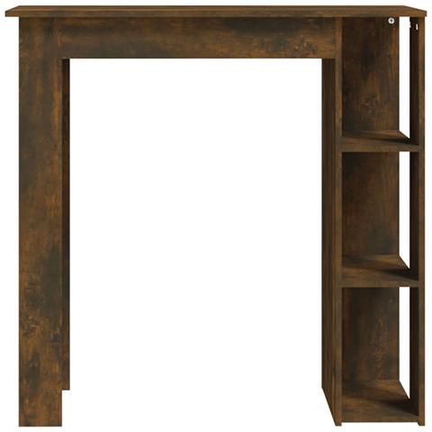 Tavolino Da Bar Con Ripiani Rovere Fumo 102x50x103,5 Cm - Foto 2