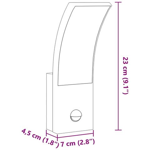 Applique con LED e Sensore Bianca in Alluminio Pressofuso - Foto 9