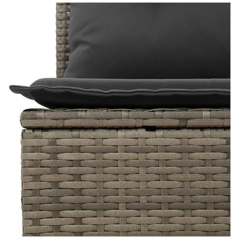 Set Divano Giardino 6 Pezzi con Cuscini Grigio Polyrattan - Foto 9