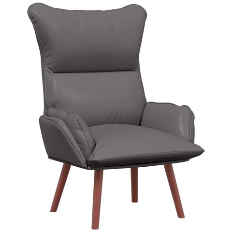 Poltrona Rilassante Grey in Pelle Sintetica - Foto 1