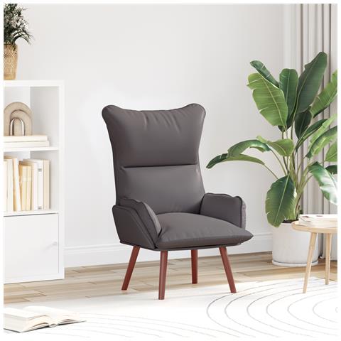 Poltrona Rilassante Grey in Pelle Sintetica - Foto 2