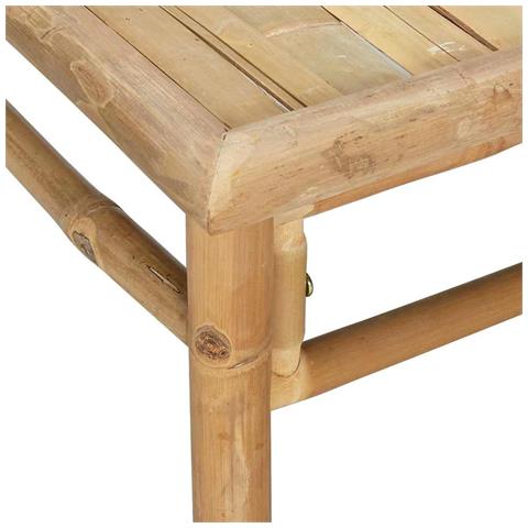 Set Salotto da Giardino 2pz con Cuscini Tortora Bambù - Foto 9