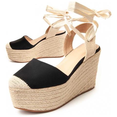 Wedge Sparta Spartsum20 Nero Nero Tessuto - Foto 1
