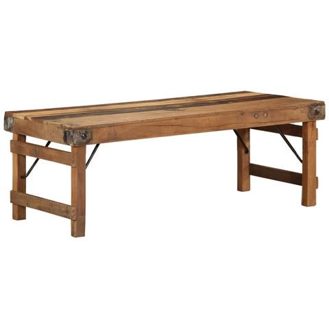Tavolino da caffè 110x55x40 cm in legno massello di recupero - Foto 1