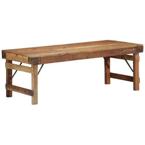 Tavolino da caffè 110x55x40 cm in legno massello di recupero - Foto 2