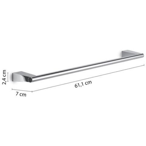 Portasalviette 60 Cm Da Muro In Acciaio Inox E Cromall Tn21-60 Serie Tonale Cromato - Foto 2