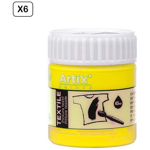 Pack 6 Uds. Pittura Tessile Giallo Neon 45 Ml - Foto 1
