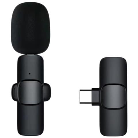 Microfono Lavalier Wireless Con Connettore Type-c - Microfono A Clip Per Streaming Live E Registrazione - Foto 1