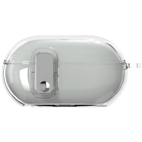 Custodia Protettiva In Tpu Compatibile Con Beats Solo Buds - Guscio Morbido Trasparente Con Pulsante Elettroplaccato Transparent White - Foto 1