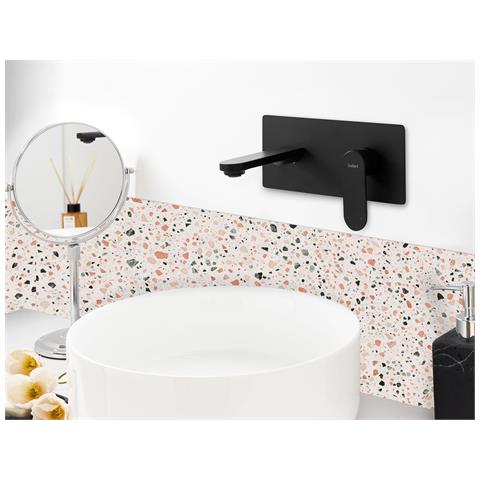 Rubinetto Miscelatore Da Parete Per Lavabo Chungara Ottone Nero - Foto 1