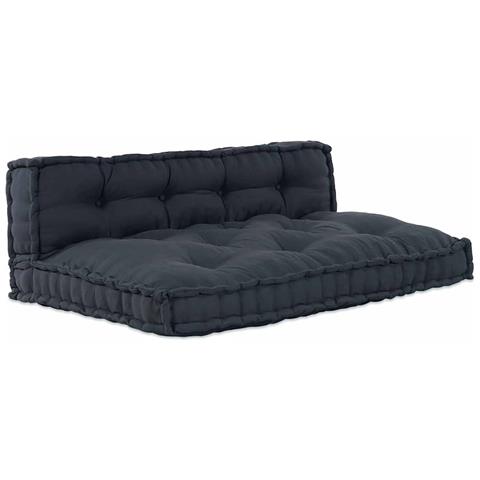 Cuscino per Divano Pallet 2 pcs Antracite Tessuto - Foto 1