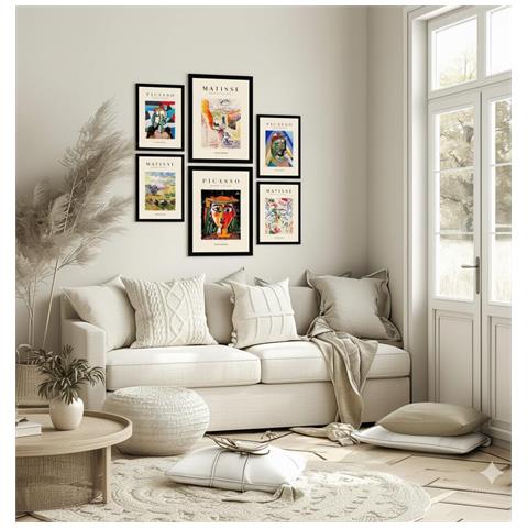 Set Di 6 Stampe Da Picasso E Matisse Alle Stampe Del Secolo Scorso Del Fauvismo E Del Surrealismo Per L'interior Design A3 & A4 Senza Cornice - Foto 2