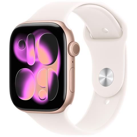 Watch Series 11 GPS 46mm Cassa Alluminio Oro Rosa con Band Rosa Fard - S /M - Foto 1