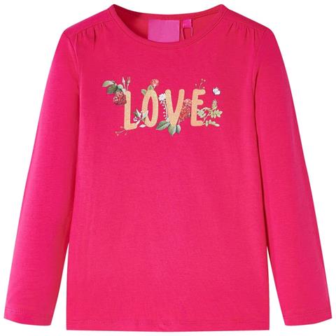Maglietta da Bambina a Maniche Lunghe Fucsia 116 - Foto 1